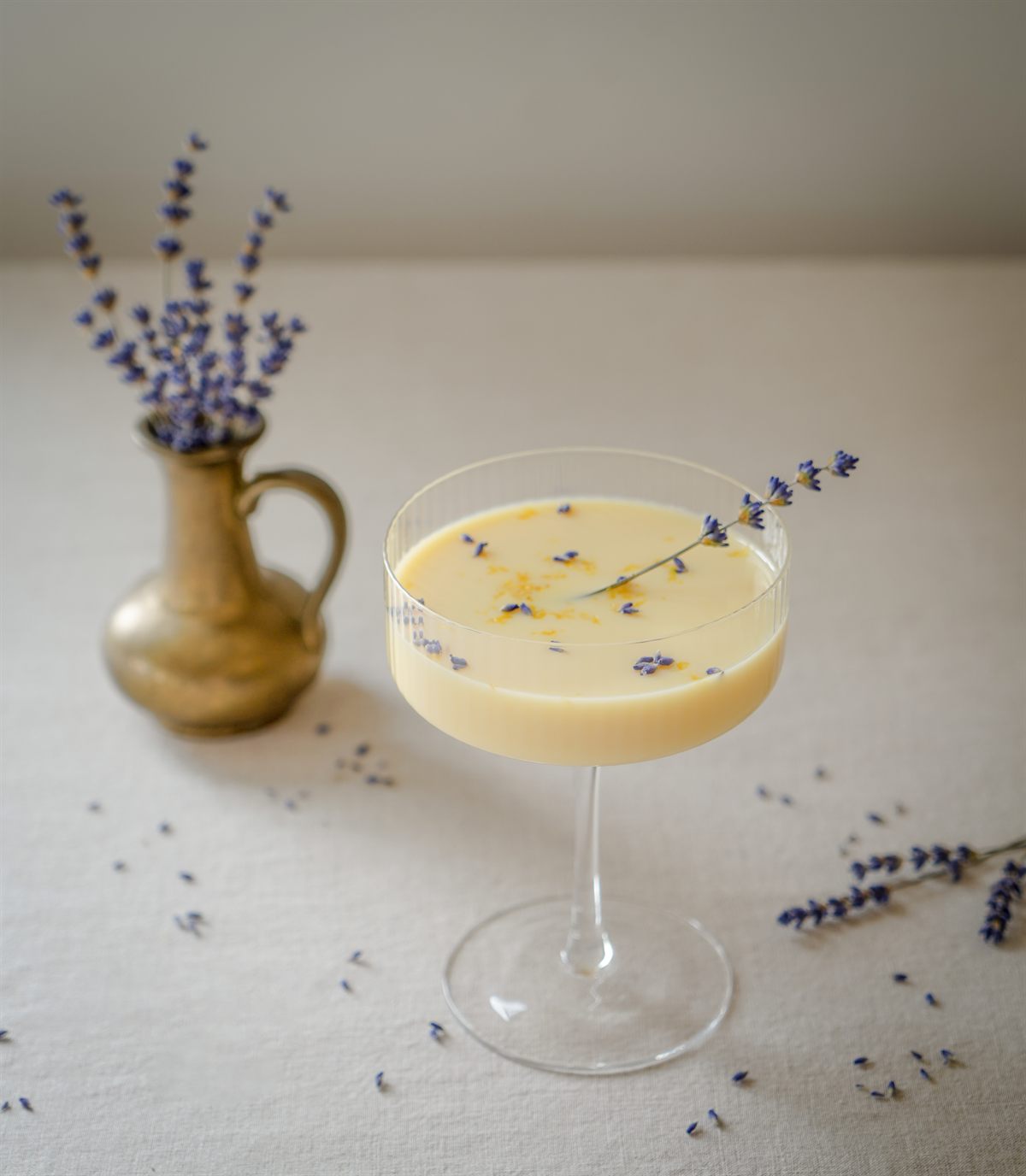 Fiore Martini garnished with lavender